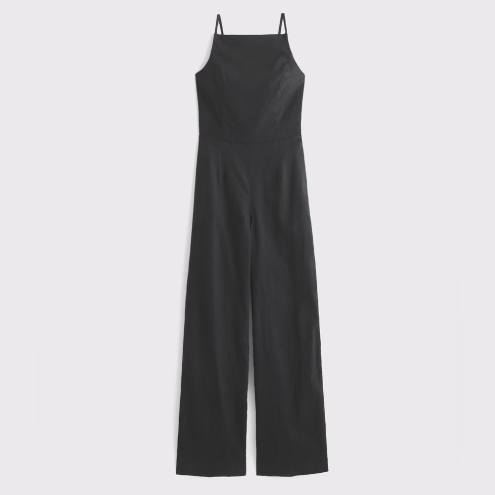 ‘Abercrombie & Fitch’ Linen-Blend Apron Jumpsuit